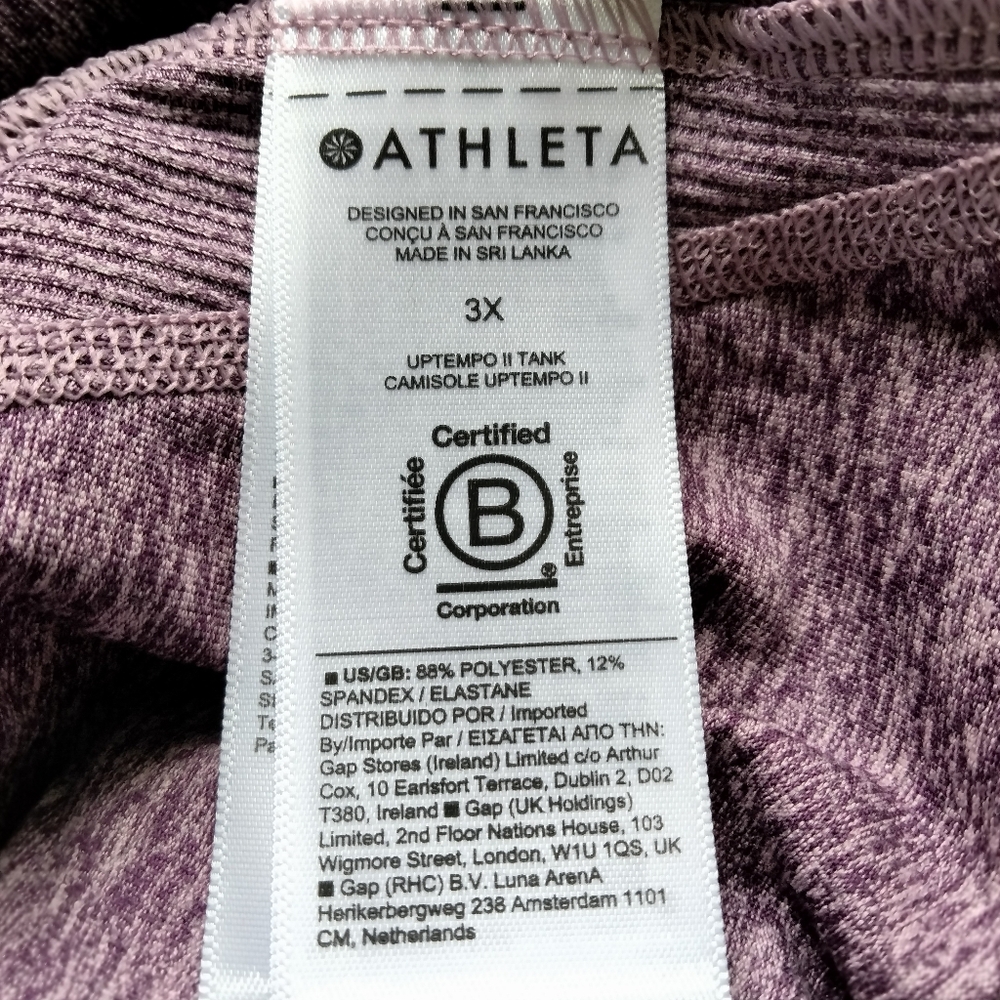 Athleta Uptempo II Tank NWT 3x - Picture 6 of 11